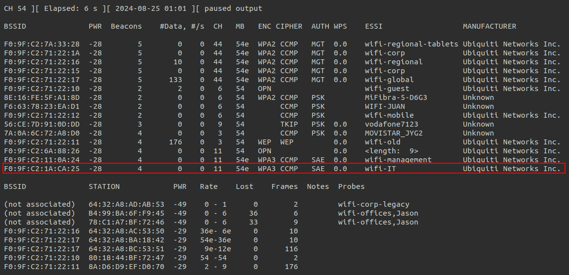airodump discovery